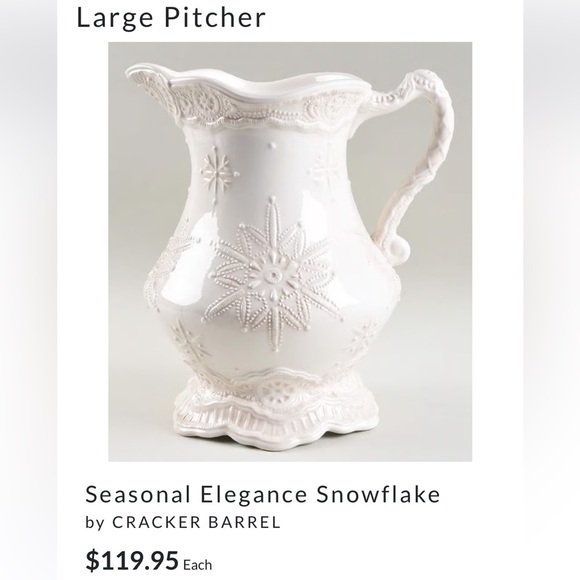 Seasonal Elegance Snowflake collection by Cracker Barrel - Picture 8 of 8